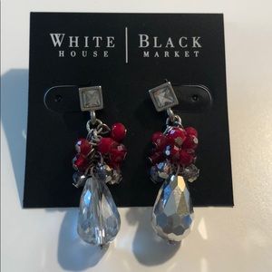 Red and silver earrings